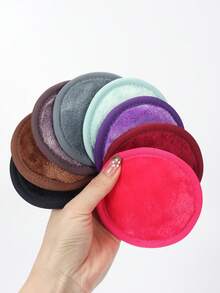 1 pieza Esponja holgada ultra suave de doble efecto, lavable a máquina, herramienta de limpieza reutilizable, adecuada para lavar la cara, limpiar, quitar el maquillaje, todo tipo de pieles - Multicolor - Ver 7