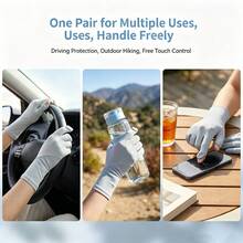 1pc Multicolor Ice Silk UV Protection Gloves (Women's), Elastic Breathable Non-Slip Thin Long Outdoor Sun Protection Gloves, Suitable For All Seasons - A - View 6