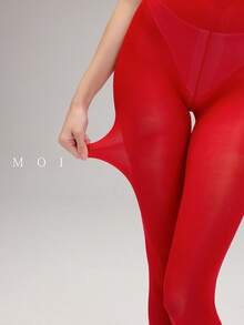 MOIRÉALLURE 1雙經典緊身褲，適合日常通勤、夜店及各種造型需求 - 紅色 - 查看 3