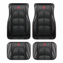 2D Flat 4 Y-Shaped Design Car Floor Mat Set-Universal Fit, Washable Polyester Fiber-Suitable For Sedans And Suvs-Universal Fit For Basic Models, All-Season Protection And Comfort - Floor Mats - View 6