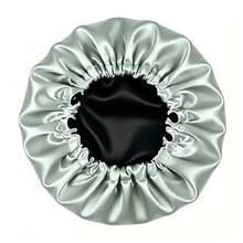 Double-Sided Anti-Frizz Satin Bonnet With Adjustable Elastic - Purple - View 9
