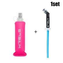 WRELS 1個/2個/1組 150ml/250ml/500ml | 粉紅色可折疊慢速攜帶軟水瓶，適合徒步、跑步、馬拉松、登山和越野，配備矽膠咬嘴，輕量化水瓶 - 彩色 - 查看 14
