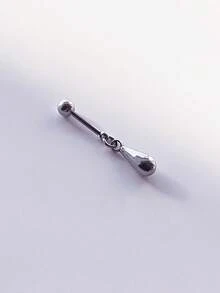 1pc All Stainless Steel Teardrop Pendant Ear Cartilage Piercing Earring Helix Piercing Jewelry - Star - View 5