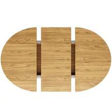 Extendable Dining Table, Kitchen Table, Balcony Table, Wooden Dining Table, Round Table That Extends To Oval, 118-158 Cm, Seats Up To 6, Wood Color - 自然色 - 查看 10