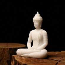 White Marble Bodhisattva Statue Tea Pet Ornament, Suitable For Aquarium Decor, Office Desk, Garden And Modern Chinese Tea Space, Best Gift For Birthday And Graduation - C - View 2