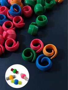 10pcs Colorful Silicone Spool Anti-Slip Thread Organizer, Anti-Tangle Thread Holder, Suitable For Sewing, Cross Stitch And Embroidery, DIY Christmas Handmade Thread Organization, For Craft Enthusiasts - Silicone Spool - View 1