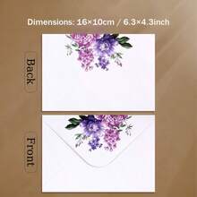 20/50/100pcs Floral Kraft Envelopes, Self-Seal Invitation Envelopes For Wedding Invitations, Greeting Cards, Handmade Cards, Party Favors - A - View 11
