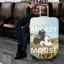 迪士尼米奇行李箱套，附「MICKEY MOUSE」文字與山林風景背景設計，適合旅行愛好者的行李箱保護套 - 顏色 - 查看 3