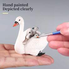 Farm Animal Model Set for Educational Simulation - Duck, Goose, Swan, Hen and Chicken Action Figure Collection for,Christmas Gift - Granja-12 - Ver 7