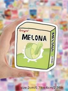 100 Pegatinas de Bonificación de Aperitivos Coloridas - Pegatinas Creativas para Decoración de Cuaderno de Escritorio - Multicolor - Ver 6