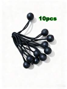 2/10/25 PCS Heavy-Duty Adjustable Elastic Cords With Plastic Balls, Black All-Season Camping Accessories, Ideal For Tent Securing, Item Storage And Carrying Foldable & Durable Outdoor Gear For Organization, High Tensile Strength And Fully Adjustable - Multicolor - View 10