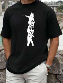 Magliette curvy da uomo - nero - Visualizzare 1
