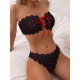 Corazón Rojo Sobre Negro
