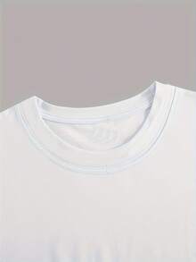 Regular Short-Sleeve Christmas Style -  Printed Top Featuring Holiday Palm Trees - White - View 4