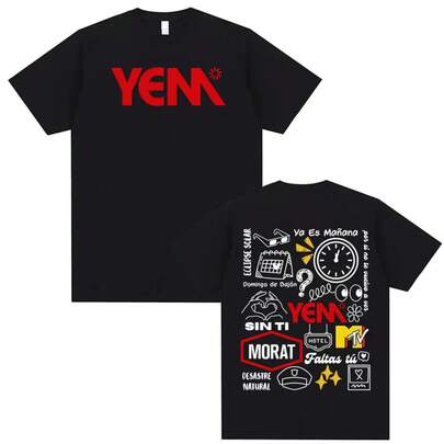 Camiseta impresa del álbum Asuntos Pendientes de la banda Morat, camiseta de música pop hip-hop para hombres, camiseta oversize de alta calidad, ropa de calle