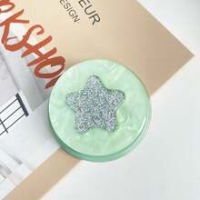 1PC Simple Shell Pattern Glitter Star Magsafe Magnetic Phone Stand Strong Adsorption Telescopic Phone Holder - Multicolor - View 5
