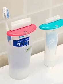2件裝手動塑膠牙膏擠壓器,垂直式浴室分裝器,適用於牙膏、洗面乳、護手霜,無需用電,居家浴室裝飾,秋季裝飾,開學季 - 多色 - 查看 5