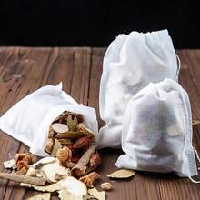 100/200/400pcs Non-Woven Fabric Bags, Multiple Sizes To Meet Different Needs, Drawstring Non-Woven Fabric Disposable Tea Bags, Medicine Bags, Herbal Decoction Bags, Coffee Filter Bags, Kitchen Accessories - White - View 3