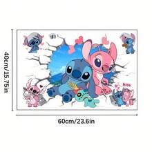 1pc Disney Stiddy Fun Wallpaper Wall Decor Self-Adhesive - Stitch Wall Decoration Self-adhesive - View 6