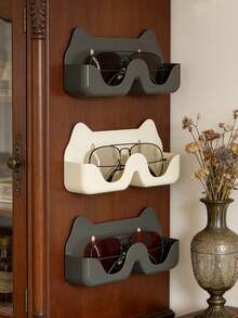 Eyewear Storage Rack, Bedroom Bedside No-Drill Pressure-Free Fashion Eyewear Display Stand, Jewelry & Miscellaneous Storage Rack, Suitable For Bedroom Vanity, Eyeglass Cloth, No-Drill Eyewear Storage Rack, Bathroom Wall-Mounted Fashion Eyewear Storage Rack, Mother's Day Gift - Multicolor - View 8