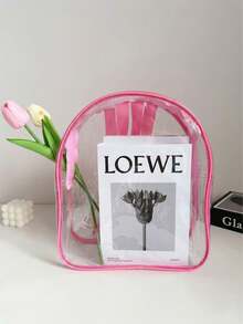 Transparent Mini Backpack, Suitable For Students, Commuting And Outdoor Activities, Adjustable, Unisex - Multicolor - View 7