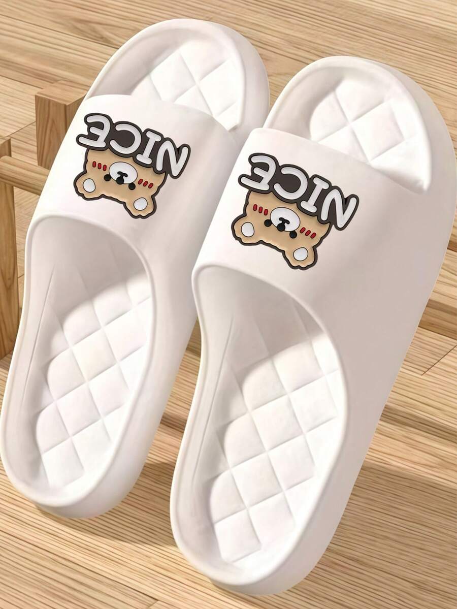 All Seasons New Comfortable Soft Fashionable Versatile Home Black Minimalist Fish Scale Design Thick Sole Lightweight EVA Material Bathroom Slip-On Men's Slides (Suggested To Choose Appropriate Size Based On Your Foot Length)