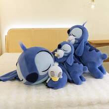 50/70cm Stitch Plush Doll Stitch Lilo Doll Cute Duck Plush Stuffed Decoration Toy Kawaii Children's Birthday Gift - Blue - View 2