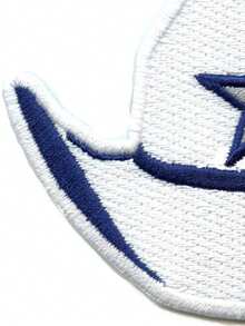 1pc/2pcs/3pcs/4pcs Dallas Hat Parody Patch Football Sport Fan Embroidered Iron On - Multicolor - View 4