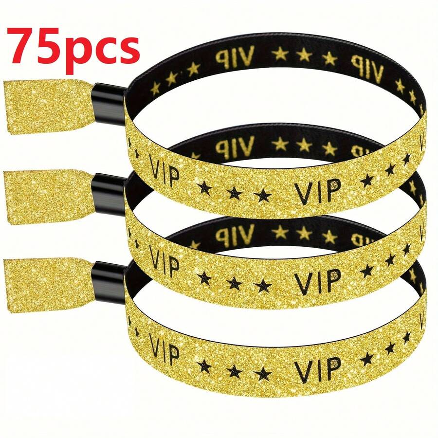 75 Pieces Of VIP Wristbands, Party Wristbands, Wedding Wristbands, Concert Wristbands, General Festival Items, Event Sign-In Wristbands, Sporty Wristbands, Test Drive Wristbands, Event Identification Wristbands (3 Pieces / 25 Pieces)