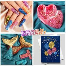 Holographic Chunky Nail Glitter, 120ML Chunky And Fine Mixed Craft Glitter, Bulk Laser Sequin Glitter For Nail Art,Epoxy Resin Tumbler Jewelry Making Glitter - Silver - View 3