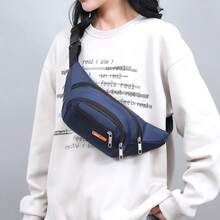 Casual Color-Block Waist Bag, Lightweight Burden-Reducing Design, Multi-Pocket Storage, Versatile Daily Commute Style,Y2k - Multicolor - View 7