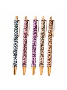 1pc Random Ten-Color Butterfly & Glitter Ballpoint Pen, Suitable For Office & School Back To School - Multicolor - View 6