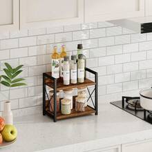 Upgraded Reinforced Double-Layer Storage Rack, Suitable For Kitchen Countertop, Seasonings, Cosmetics And Bathroom - Multicolor - View 6