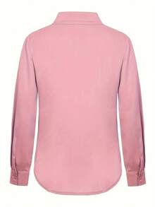 New 2026 Model:Novedad 2022: Cárdigan de solapa de color liso para mujer con blusa de manga larga con bordados y recortes para sitios independientes transfronterizos europeos y americanos - Cielo azul - Ver 11
