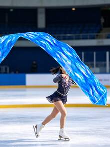3 Meters Chiffon Water Ripple Dance Flag, Suitable For Figure Skating - C - View 1