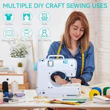 IAGREEA Multifunctional Portable Electric Sewing Machine: 12 Stitches, 2-Speed, DC Powered, Built-In Night Light, Overlock And Bobbin Winding, Suitable For Home DIY, Repair And Handicrafts | Ideal Gift For Birthday, Mother's Day And Holidays - Baby Blue - View 5