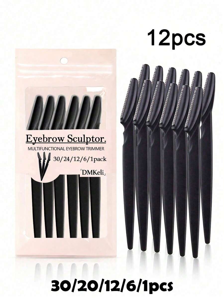Kit Pencukur Alis 240/100/50/30/16/15/12/10/6/5/31 buah, Pemangkas/Pencukur Alis, Pemangkas Bulu Tubuh dan Set Pencukur Wajah & Alis, Pisau Gagang Panjang dengan Pelindung Presisi, Alat Perawatan Wanita, Cocok untuk Penggunaan Sehari-hari atau Perjalanan, Alat Kosmetik.