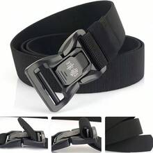 2pcs Set Outdoor Hunting Tactical Belt + Holster, Nylon Material, Lightweight And Wear-Resistant, Metal Buckle, Automatic Buckle, Compatible With PX4 Holster, BRS Beretta 92 Holster, Universal Holster - Black - View 9