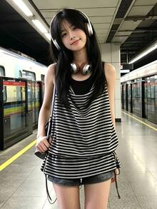 Women Tops - Black and White - View 1