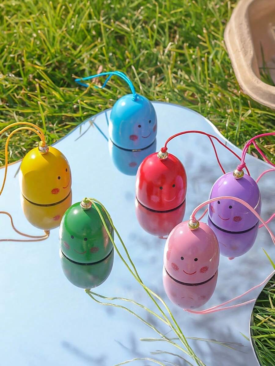 6pcs Wind Chimes With Additions, Bell Strips And Bells, Random Color, Complete Color Set.Metal Materials For Christmas Decorations Suitable For Outdoor Yard Hanging Ornaments - A - View 1
