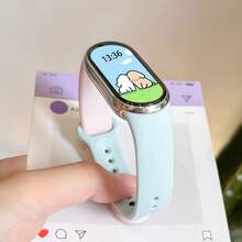 سوار سيليكون بألوان الدوبامين، متوافق مع Xiaomi Band 10/9/8، متوافق مع إصدار NFC، سوار معصم ناعم وقابل للتنفس ومريح ومتين، إكسسوار استبدال لساعة رياضية ذكية للرجال والنساء والأزواج، سوار سيليكون عصري ومتعدد الاستخدامات وفريد - متعدد الألوان - مشاهدة 11