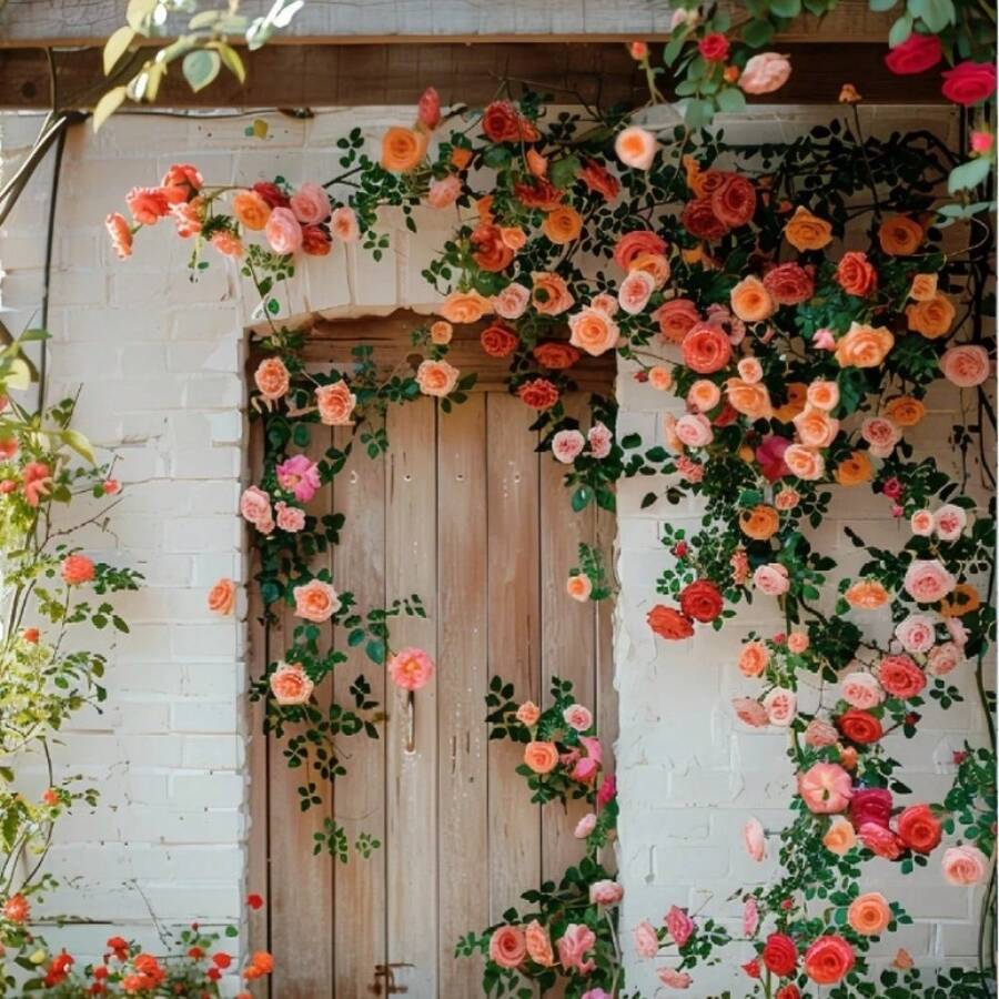 La planta de rosas de colores mixtos adecuada para plantar en jardines al aire libre, flores decorativas para crear tu propio hermoso jardín, decoración exterior de primavera. - 99 piezas - Ver 1
