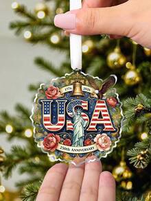 250th Anniversary Independence Day Hanging Decoration, 1776-2026 USA 250th Anniversary Commemorative Decoration, Patriotic Gift, Holiday Party Home Decor, July 4th Independence Day Hanging Ornament - Multicolor - View 8