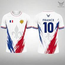 New France Flag Printed T-Shirt Men Breathable And Quick-Drying Soccer Jersey Unisex Casual Sports Training Short-Sleeved Top - TEkfb50026FM - 查看 6