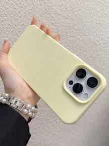 1個純奶油黃TPU + 液態矽膠手機殼 - 防黃變且柔軟保護，適用於iPhone11/11PROMAX/12/12PRO/12PROMAX/13/13PRO/13PROMAX/14/14PRO/14PROMAX/14PLUS/15/15PRO/15PROMAX/15PLUS/16/16pro/16promax/16PLUS/17/17pro/17promax - 黃色 - 查看 1