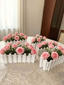 White Plastic Fence Planter Box Rectangular Flower Pot For Indoor Outdoor Garden Patio Balcony Windowsill Tabletop Succulent Herb Vegetable Plant Container - Fence Flower Pots - View 9
