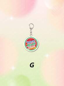 1pc Acrylic Cute Cartoon Shiny Watermelon Vivalavida Shining Watermelon Theme Series Keychain Pendant Backpack Decoration/Bag Accessory/School Bag Accessory/Wallet Pendant/Gift For Friends - Multicolor - View 16