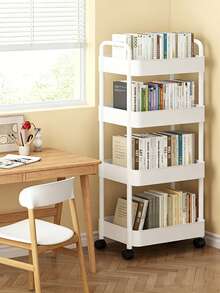 Xe đẩy lưu trữ 2/3/4 tầng chịu lực tháo rời được - Kệ lưu trữ đa năng, phù hợp cho nhà bếp, phòng tắm, văn phòng, phòng ngủ, kệ lưu trữ tiết kiệm không gian, sắp xếp đồ đạc trong nhà, cấu trúc bền bỉ. Kệ di động nhỏ gọn, vật dụng văn phòng, kệ sách - trắng - Xem 8