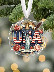 250th Anniversary Independence Day Hanging Decoration, 1776-2026 USA 250th Anniversary Commemorative Decoration, Patriotic Gift, Holiday Party Home Decor, July 4th Independence Day Hanging Ornament - Multicolor - View 7