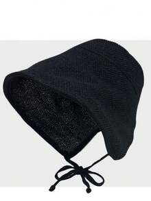 Sombrero de Pescador con Correa Tejida, Sombrero de Sol Transpirable con Protección UV, con Cordón a Prueba de Viento para Evitar Deslizamientos, Adecuado para Actividades al Aire Libre, Playa y Viajes - Correas - Ver 7